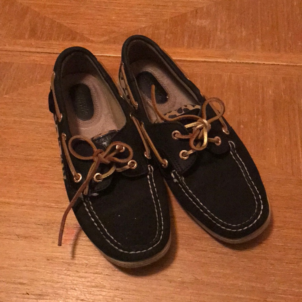Sperry Top-Sider with leopard trim